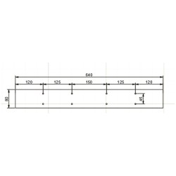 Pöydän kelkkajalat 640x240x400 mm harmaa jauhemaalattu teräs 2 kpl