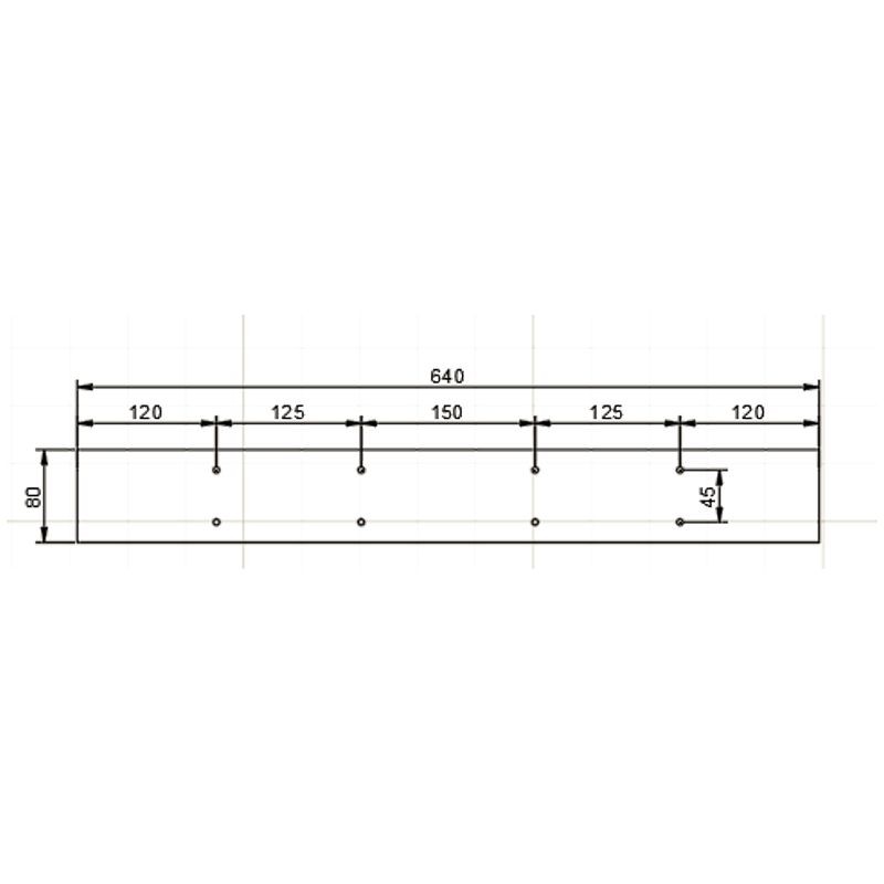Pöydän kelkkajalat 640x240x400 mm harmaa jauhemaalattu teräs 2 kpl