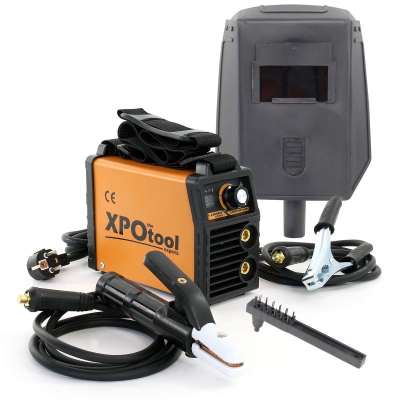 XPOtool MMA-puikkohitsauskone 20-120A IGBT-invertteri, varusteilla, Arc-force, Hot-start ja Anti-stick