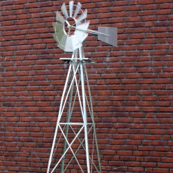 Amerikkalaistyylinen puutarhatuulimylly 245 cm, hopea, hiiliteräs
