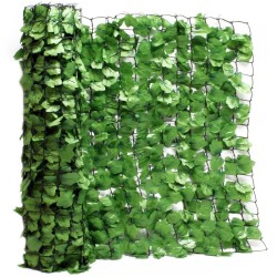 Lehtikuvioinen näkösuojaverkko 300 x 150 cm, vihreä