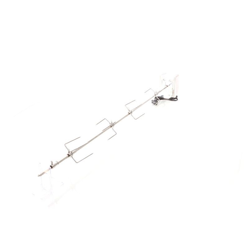 Rotisserie-grillivarras 112 cm, ruostumaton teräs, 230V, 4 lihakiinnikettä