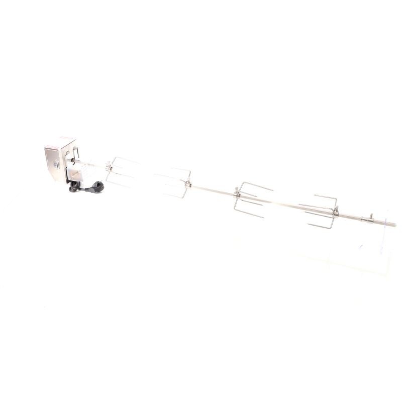 Rotisserie-grillivarras 112 cm, ruostumaton teräs, 230V, 4 lihakiinnikettä