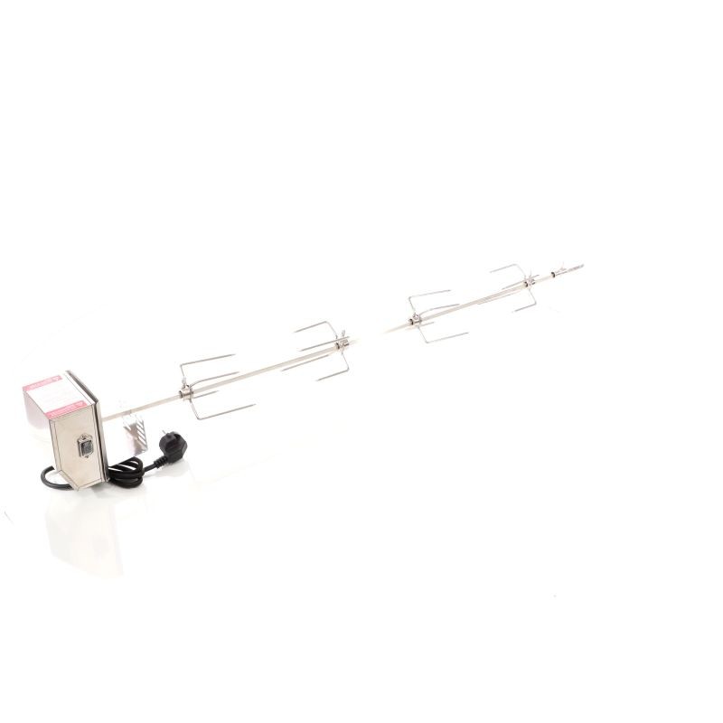 Rotisserie-grillivarras 112 cm, ruostumaton teräs, 230V, 4 lihakiinnikettä
