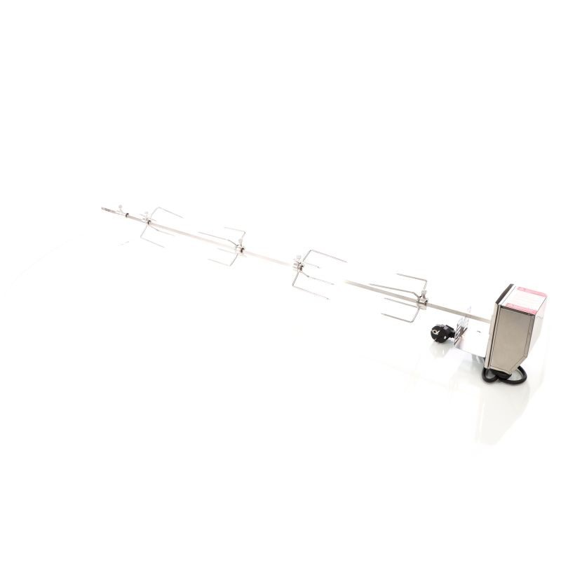 Rotisserie-grillivarras 112 cm, ruostumaton teräs, 230V, 4 lihakiinnikettä