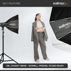 Walimex pro Studio Striplight Softbox 40 x 120 cm, Bowens-adapterilla