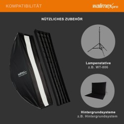 Walimex pro Studio Striplight Softbox 40 x 120 cm, Bowens-adapterilla