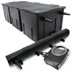 SunSun lampisuodatinsetti: CBF-350C suodatin 90000 l, NEO-10000 pumppu 10000 l/h, CUV-272 UVC-selkeytin 72 W
