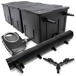 SunSun lampisuodatussetti CBF 350C 90 000 l CTF 8000 pumppu 8000 l h CUV 272 UVC selkeytin 72W Y jakaja
