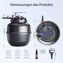 SunSun CPF-50000 Moving Bed -painesuodatin 13 000 l/h 55 W UVC
