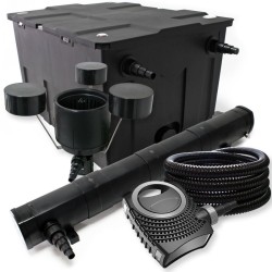 Lampisuodatinsetti CBF 550 60000 l NEO 10000 pumppu 10000 l h CUV 272 72 W CSP 250 skimmeri 25 m letku