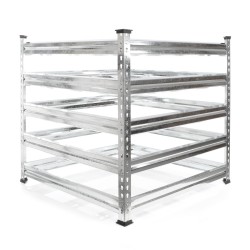 Sinkitty metallikompostori 90 x 90 x 90 cm 720 l hopea