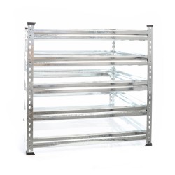 Sinkitty metallikompostori 90 x 90 x 90 cm, 720 l, hopea