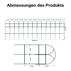 Verkkoaita 0,65 x 25 m, vihreä, PVC-pinnoitettu teräs, silmäkoko 9 x 15 cm