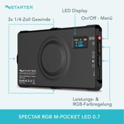 Instarter Spectar RGB M-Pocket LED 0.7 videovalo, 10 W, Bi-Color, magneettikiinnitys, diffuusori