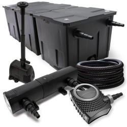 Lampisuodatinsetti CBF-350C 90000 l, NEO-10000 pumppu 10000 l/h, CUV-236 UV-selkeytin 36W, 25m letku 25 mm