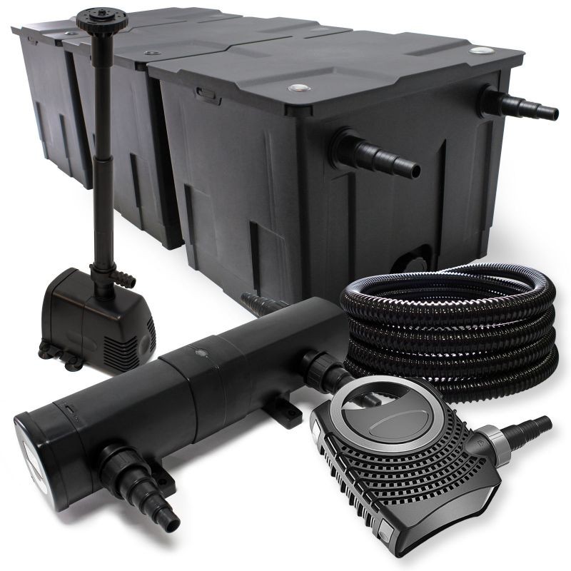 Lampisuodatinsetti CBF-350C 90000 l, NEO-10000 pumppu 10000 l/h, CUV-236 UV-selkeytin 36W, 25m letku 25 mm