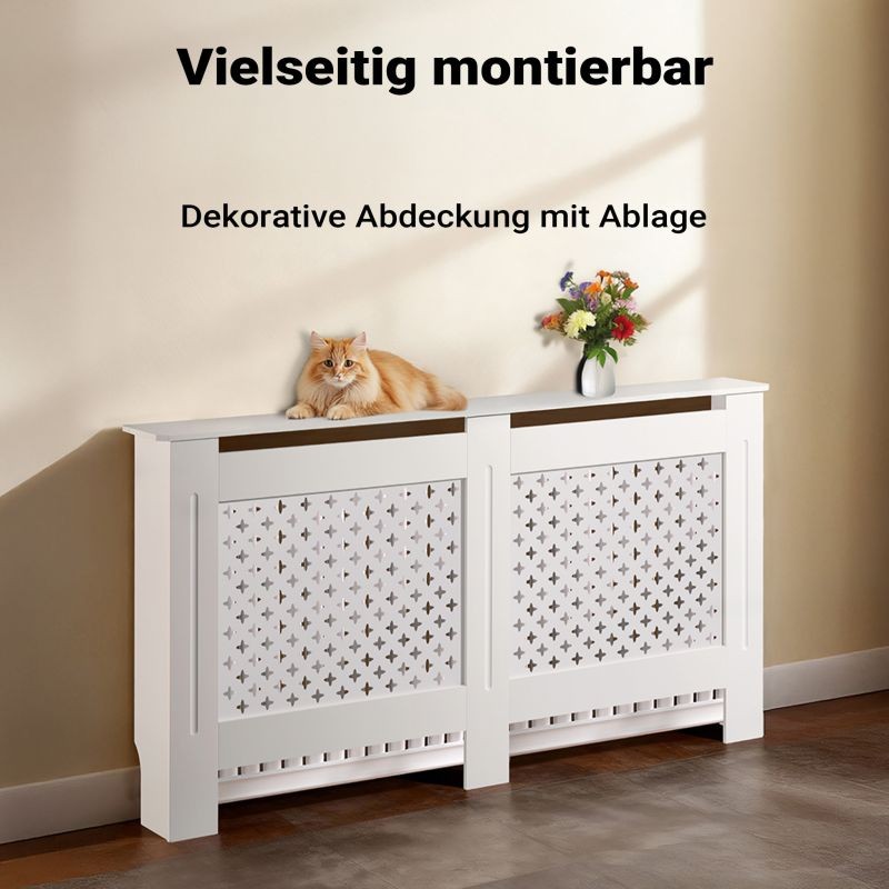 Toboli patterinsuojus, valkoinen, 152 x 19 x 82 cm, MDF ja teräs