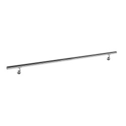 Seinäkaide V2A-ruostumaton teräs 200 cm, 42 mm, hopea, 2 kpl kiinnikettä