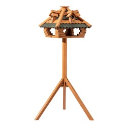 Toboli lintujen ruokintapiste jalustalla 115 cm, kuusipuu, ruskea