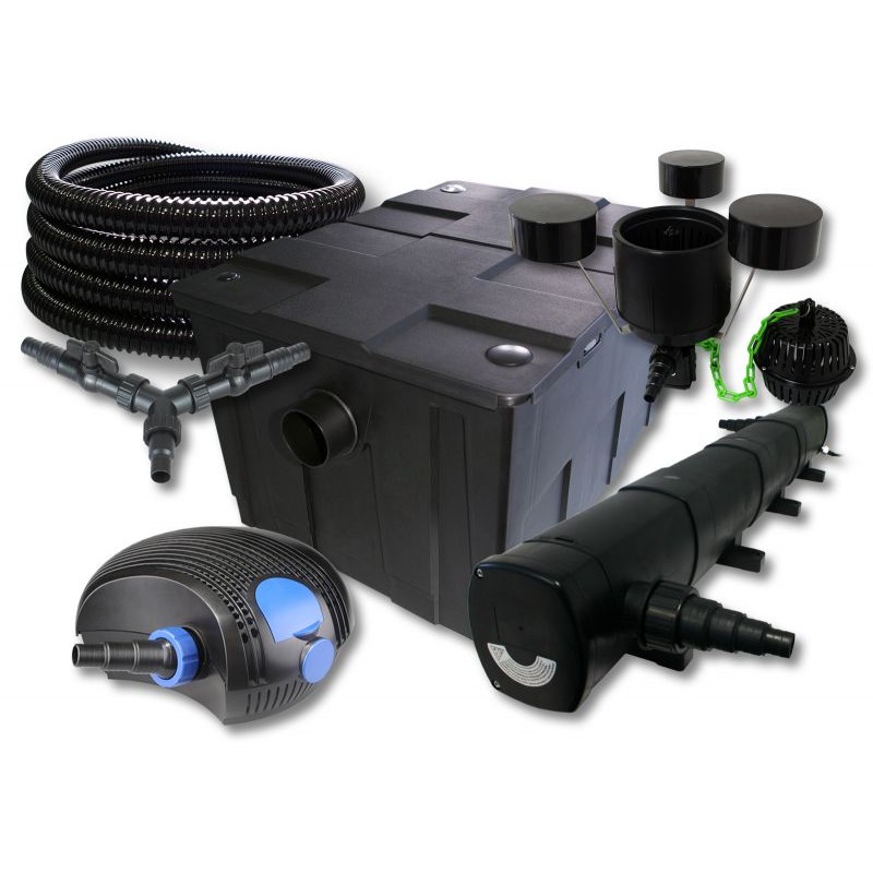 SunSun lampisuodatinsetti: CBF-550 60000 l, CTF-12000 pumppu 12000 l/h, CUV-272 UV-selkeistin 72 W, skimmeri
