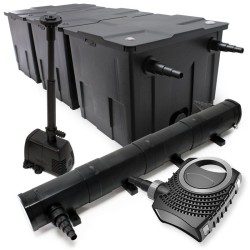 Lampisuodatinsetti CBF-350C 90000 l, CUV-272 UVC 72 W, NEO-10000 pumppu 10000 l/h, HJ-943 pumppu 800 l/h