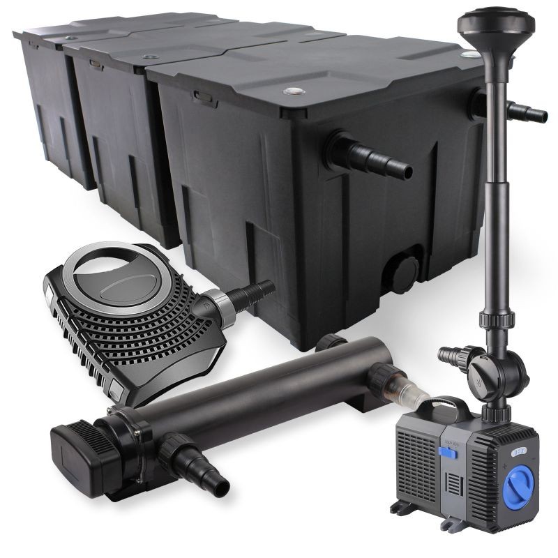SunSun Lampisetti: CBF-350C suodatin 90000l, NEO-10000 pumppu 10000l/h, CUV-336 selkeytin 36W, CTP-5003 pumppu