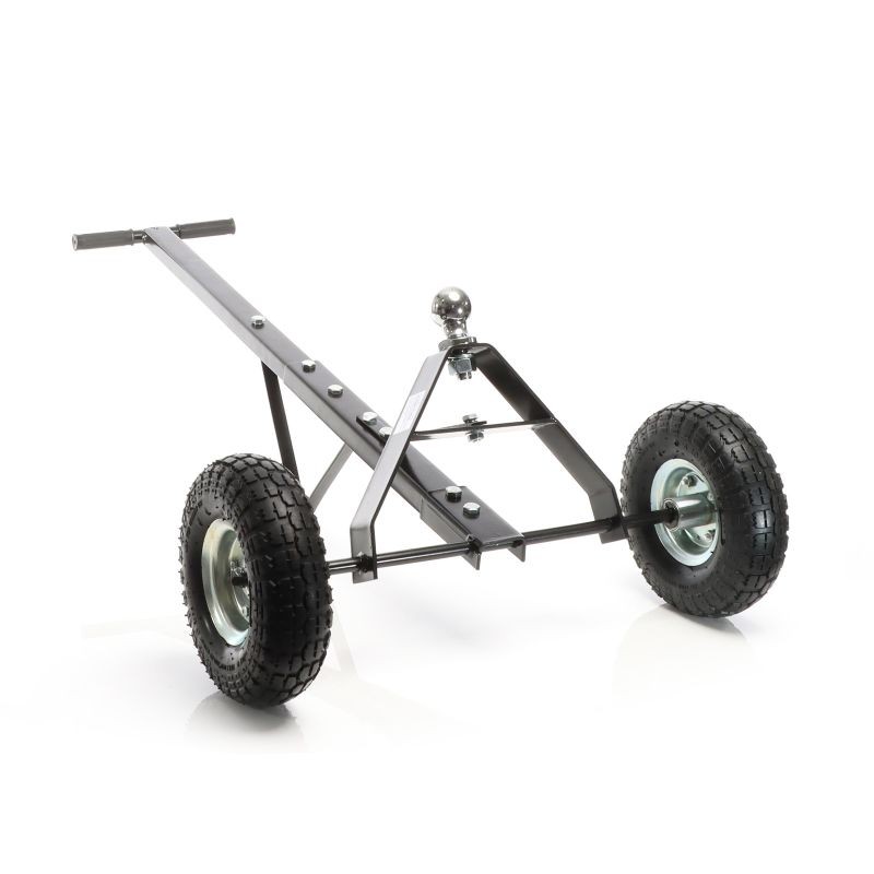Asuntovaunun siirtokärry 270 kg, 110 x 72 x 30 cm, musta, ilmatäytetyt kumirenkaat