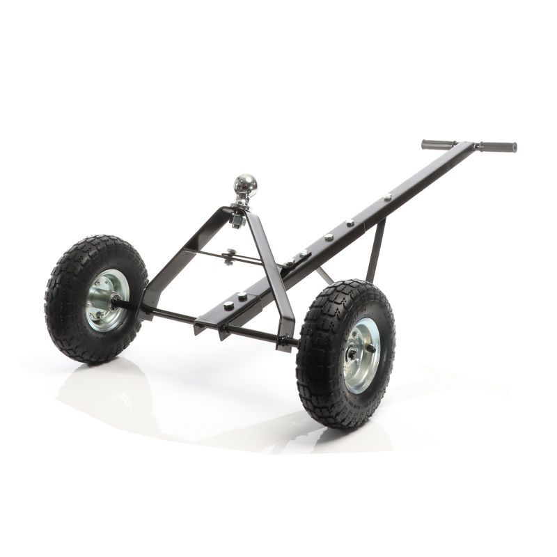 Asuntovaunun siirtokärry 270 kg, 110 x 72 x 30 cm, musta, ilmatäytetyt kumirenkaat