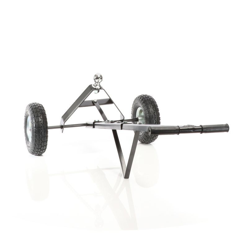 Asuntovaunun siirtokärry 270 kg, 110 x 72 x 30 cm, musta, ilmatäytetyt kumirenkaat