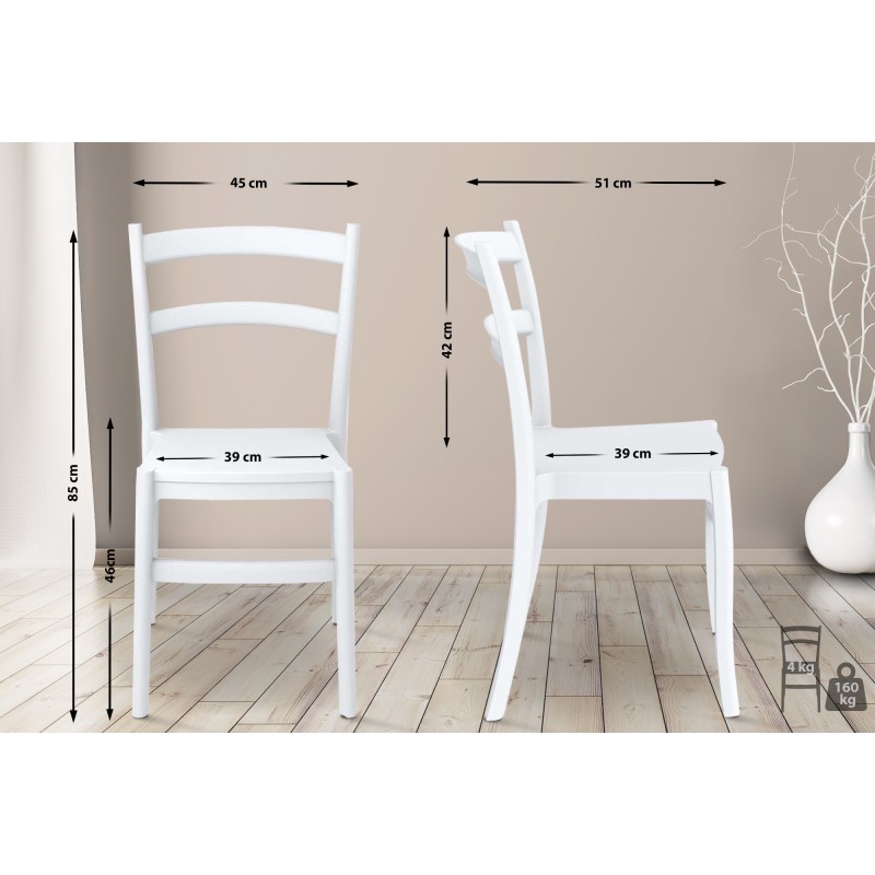 Tiffany-tuoli pinottava muovinen ulkokäyttöön sopiva moderni