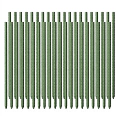 Toboli tukikepit 40 kpl 150 cm 11 mm vihreä teräs ja muovi tomaateille ja kiipeileville kasveille