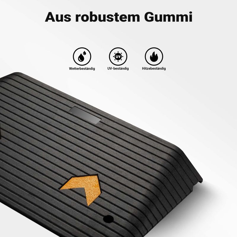Kumiramppi 50 t, 902 x 533 x 89 mm, musta, heijastinnauhat