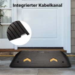 Kumiramppi 50 t, 902 x 533 x 89 mm, musta, heijastinnauhat