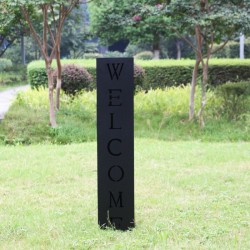 Welcome-kasvisäule, musta jauhemaalattu teräs, 100 x 20 x 20 cm