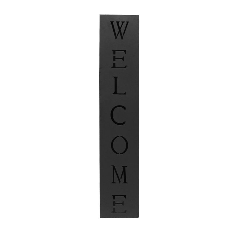 Welcome-kasvisäule, musta jauhemaalattu teräs, 100 x 20 x 20 cm