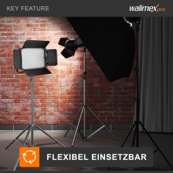 Walimex pro FT-8051 valaisinjalkasetti 2 kpl, 260 cm, jousivaimennus, adapterit ja kuljetuslaukut