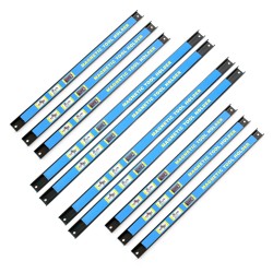 Työkalujen magneettilista setti 10 kpl 6x 46 cm 4x 61 cm hiiliteräs sininen