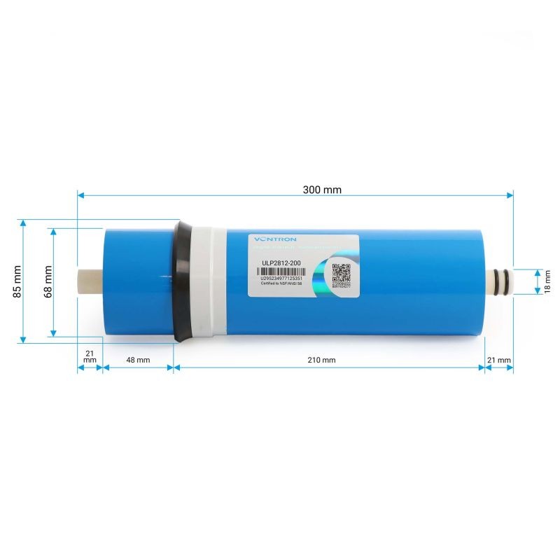 Naturewater käänteisosmoosikalvo 750 l/vrk 254 mm