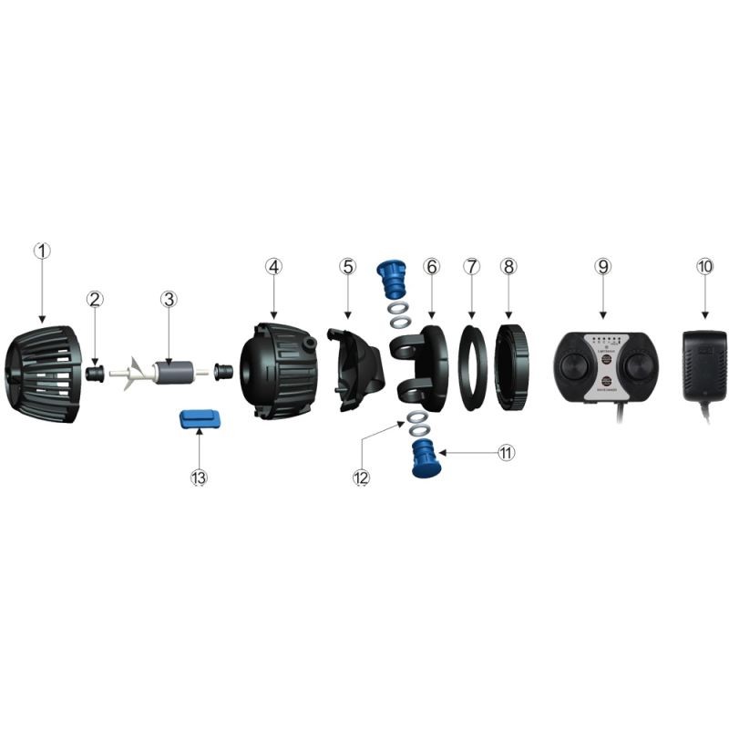 SunSun CW-120 virtauspumppu akvaarioon 700-8000 l/h 20 W, säädettävä teho ja päivä- ja yötila