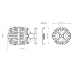 SunSun CW-120 virtauspumppu akvaarioon 700-8000 l/h 20 W, säädettävä teho ja päivä- ja yötila