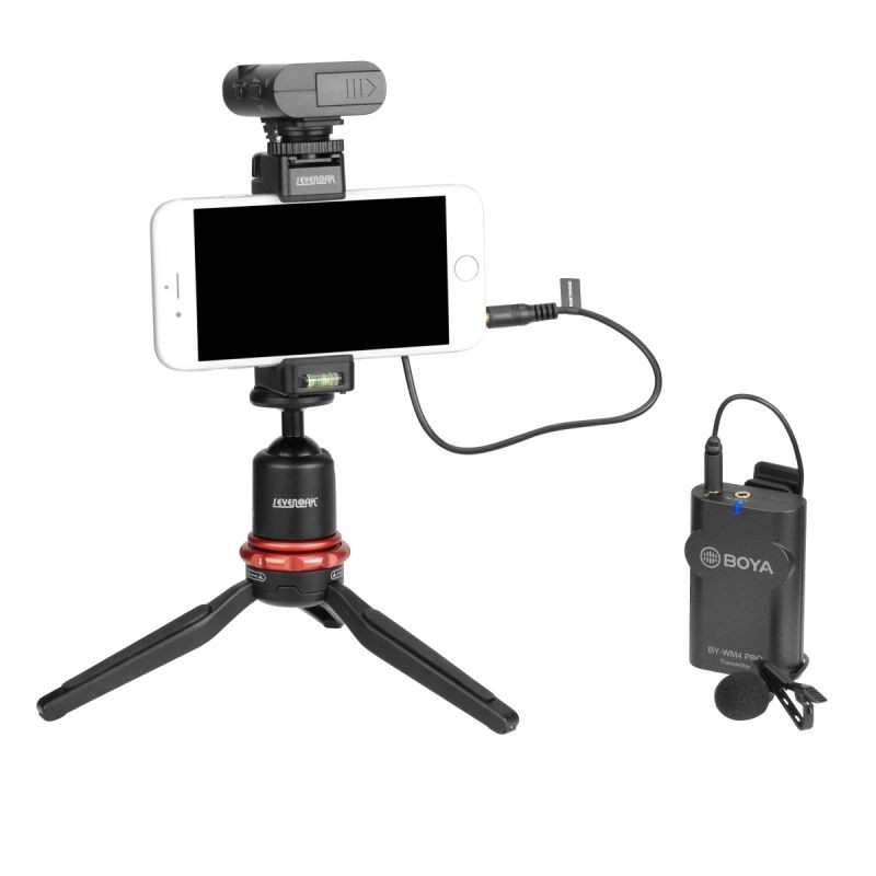 Walimex pro Boya WM4 Pro K-1 langaton lavalier-mikrofonisetti, 60 m, 3,5 mm, 120 cm kaapeli, kuljetuscase