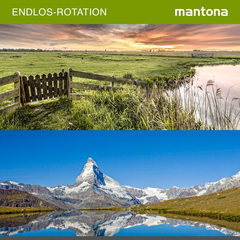 Mantona Turnaround 360 Advanced 3 sähkökäyttöinen panoraamapää, 360° jatkuva pyöritys, musta