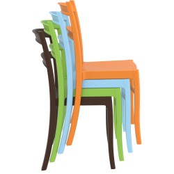 Tiffany-tuoli pinottava muovinen ulkokäyttöön sopiva moderni