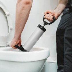Korkeapainepumppu viemärin puhdistukseen, valkoinen, 3 adapteria
