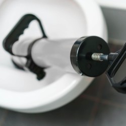 Korkeapainepumppu viemärin puhdistukseen, valkoinen, 3 adapteria