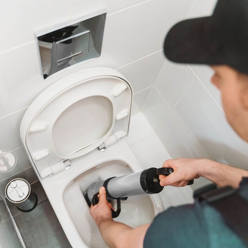 Korkeapainepumppu viemärin puhdistukseen, valkoinen, 3 adapteria