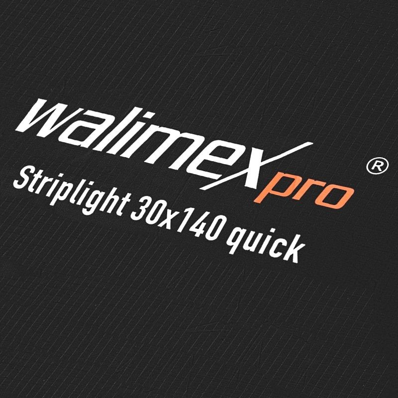 Walimex pro Studio Line Striplight Softbox 1400 x 300 x 600 mm, kenno, diffuusorit, Aurora/Bowens-adapterit