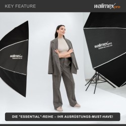 Walimex pro Essential Oktagon-softbox 120 cm, kenno, Bowens-adapteri ja kuljetuslaukku