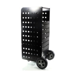 Polttopuukärry XL 53 x 36 x 106 cm musta metalli 100 kg